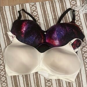 Torrid Purple and Cream Molded Cup Bras